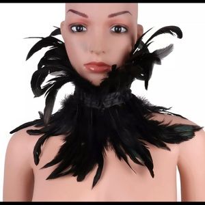 - Wicked Black Feather Collar/Choker